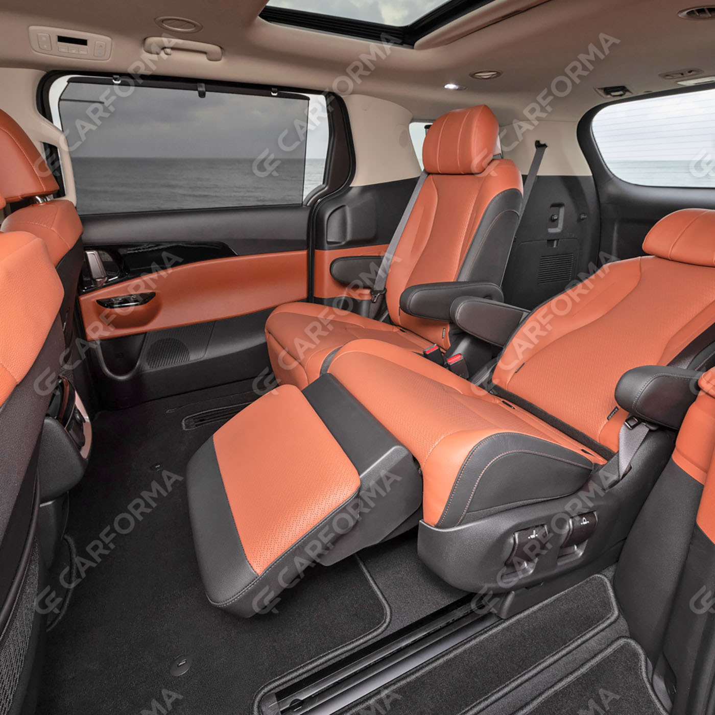 Коврики на KIA Carnival IV 7 мест с оттоманками 2020&nbsp;-&nbsp;2026 в Благовещенске