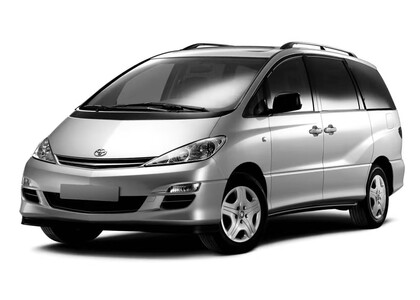 Ворсовые коврики на Toyota Previa (XR30, XR40) 2000 - 2007 в Благовещенске